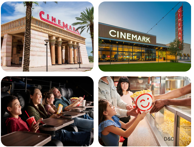 2 Cinemark Movie Tickets for $25