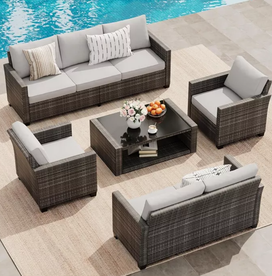 Patio Furniture Set 5 Pieces