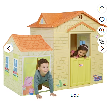 Little Tikes Peppa Pig Playhouse Indoor & Outdoor with Working Doors and Tunnel for Boys and Girls Ages 3+