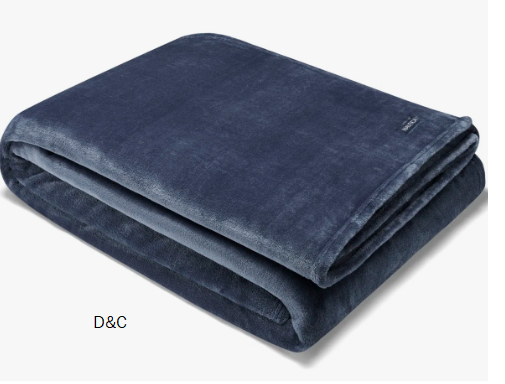 Nautica Solid Ultra Soft Plush Fleece Blanket