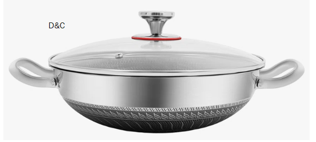 3.5X12.5” Stainless Steel Pan With Cooking Lid Non Stick Frying Pan