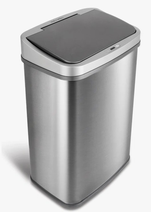 Nine Stars 13.2 Gallon Stainless Steel Motion Sensor Trash Can