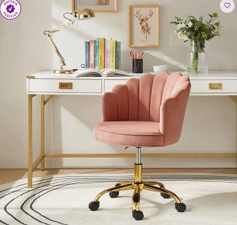 Belanda 23” W Modern Velvet Task Chair with Tufted Back