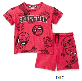 Spider-Man Baby and Toddler Boy Short Sleeve Graphic Tee and Matching Shorts Set, 2-Piece, Sizes 0/3M-5T