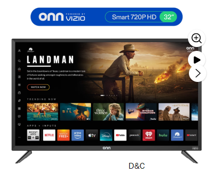 onn 32″ Class 720P HD Powered by VIZIO Smart Television, 32S2V1