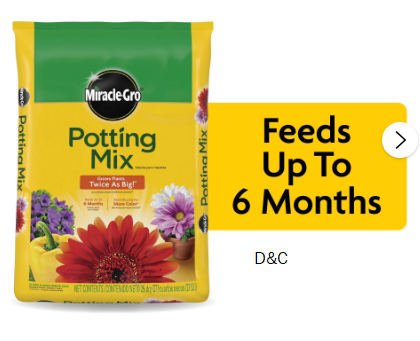 Miracle-Gro Potting Mix, For Indoor or Outdoor Potted Plants, Flowers, Shrubs, 25 qt.