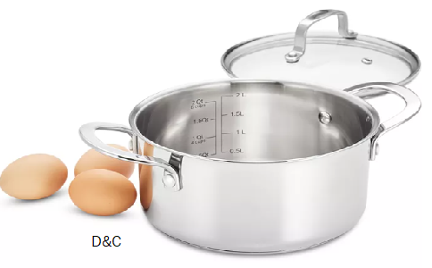 The Cellar Stainless Steel 2.5-Qt. Covered Sauce Pot