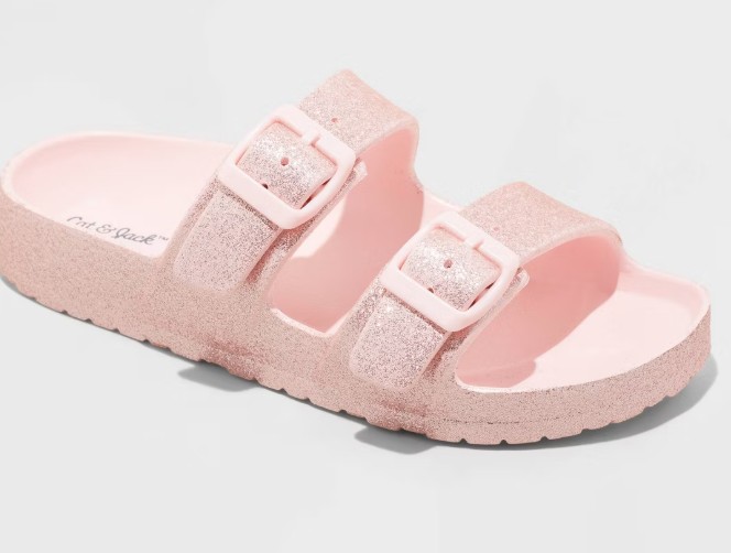 Kids’ Noa Blown EVA Footbed Sandals – Cat & Jack™ Light Pink 13: Double Straps, Non-Marking Outsole