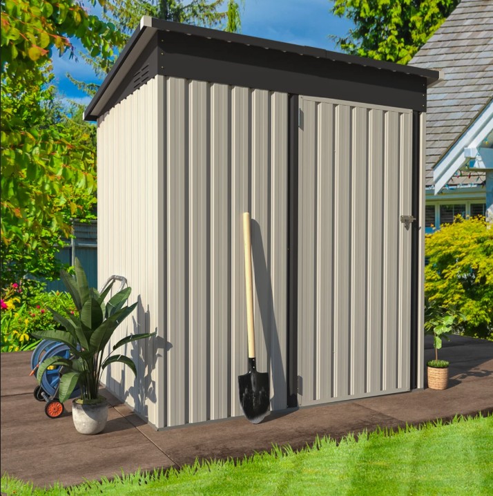 5 ft. W x 3 ft. D Metal Lean-To Storage Shed