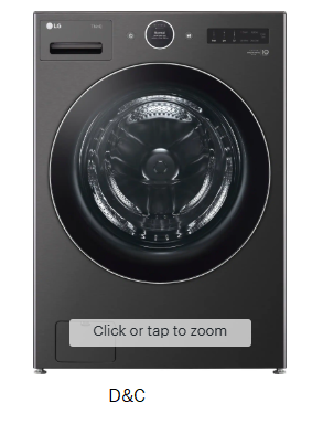 Package – LG – 5.0 Cu. Ft. High-Efficiency Stackable Smart Front Load Washer with Steam and TurboWash 360 and 7.4 Cu. Ft. Stackable Smart Electric Dryer with TurboSteam – Black Steel