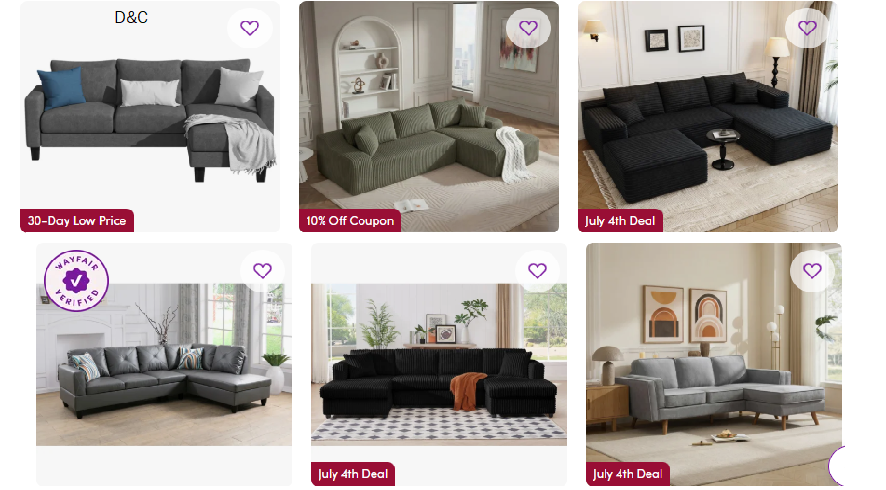 Sectionals Under $699