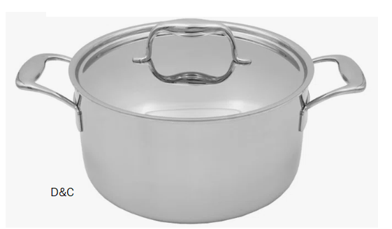 Duratux 6-Qt Tri-Ply Stainless Steel Dutch Oven with Lid