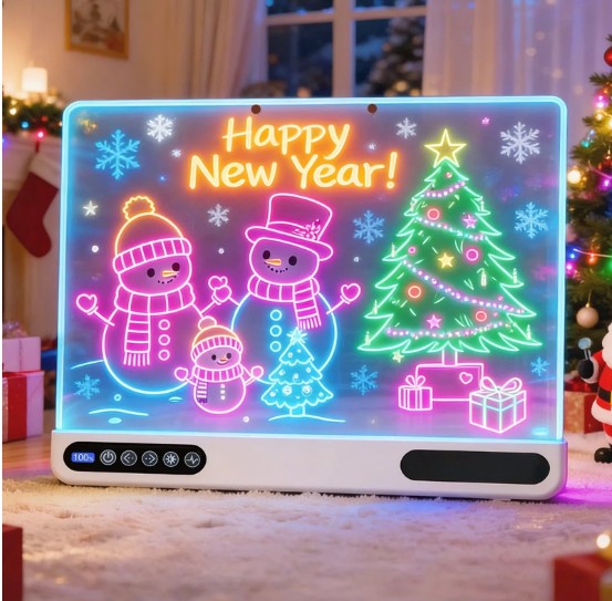 DIDUBUY Rechargeable LED Drawing Board for Kids, 16 inch 10-Color Light up Doodle Pad, 1500mAh Battery, Back to School, Birthday Gift for Children 3+
