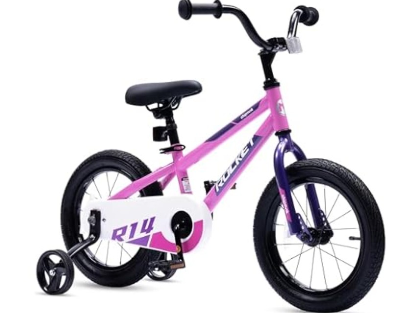 Chipmunk Kids Bike Toddlers 14 Inch Wheel Bicycle Beginners, Pink