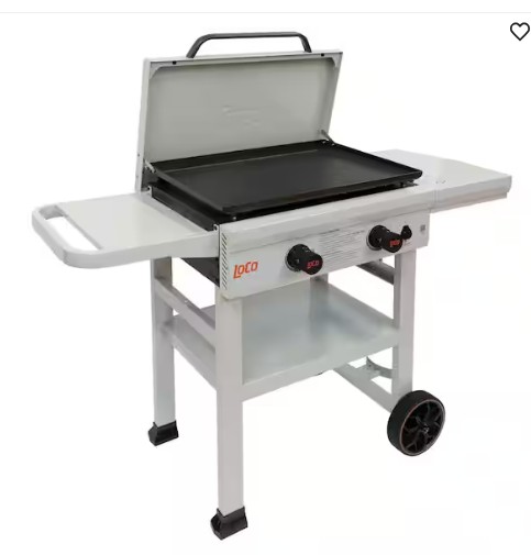 26 in. 2-Burner Classic SmartTemp Propane Flat Top Grill/Griddle in Chalk Finish