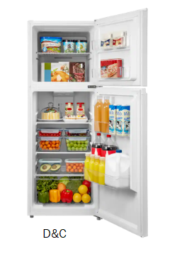 Insignia™ – 22 in. Wide 10.1 Cu. Ft. Top-Freezer Refrigerator with Reversible Door and ENERGY STAR Certification – White