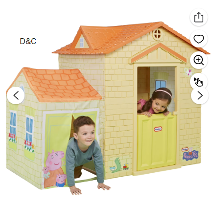 Little Tikes Peppa Pig Playhouse Indoor & Outdoor with Working Doors and Tunnel for Boys and Girls Ages 3+