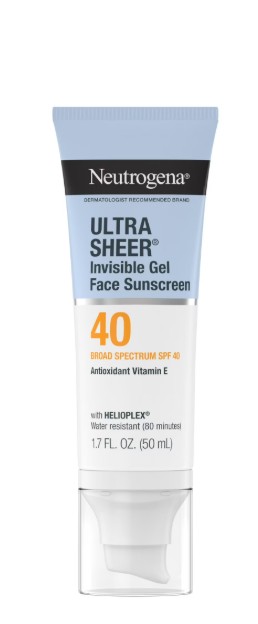 Neutrogena Ultra Sheer Invisible Gel SPF 40 Face Sunscreen, 1.7 fl. oz