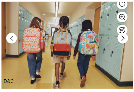 DAKIMOE 3 PCS School Backpacks for College Teens Cute Girlish Middle High School Bookbag Large Capacity Lightweight Waterproof Daypack for Students