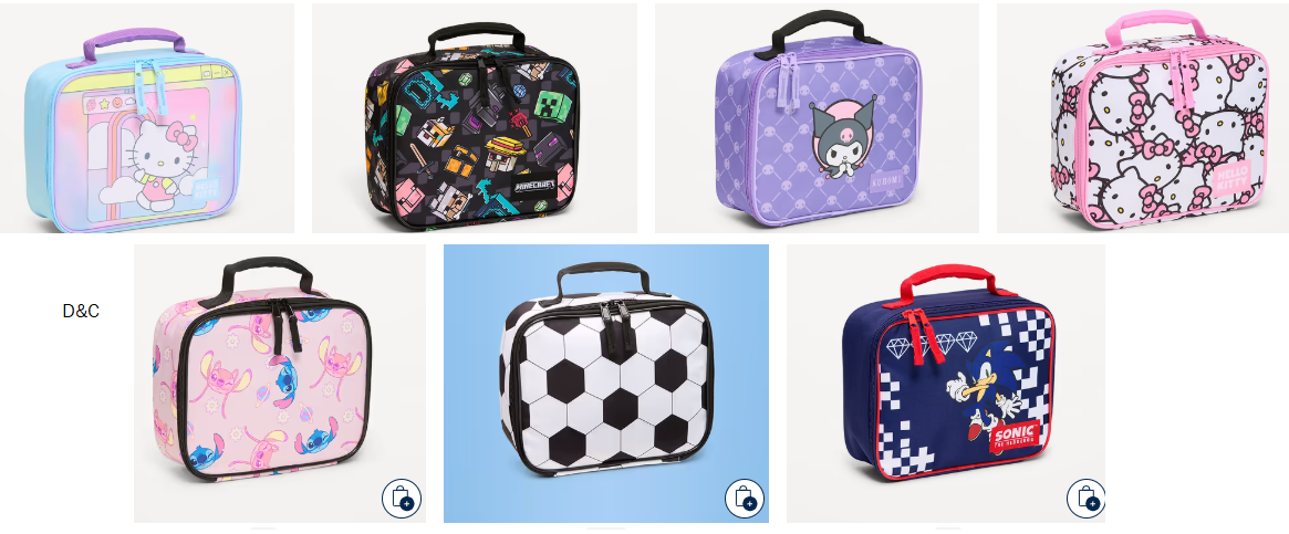 70% off Girls Character Backpacks & Lunch Bags