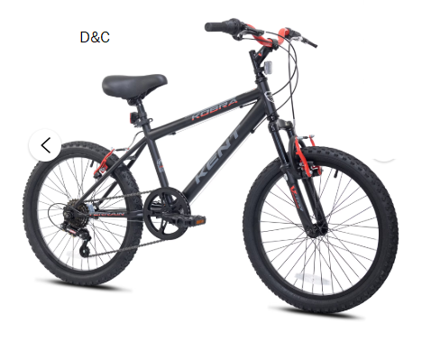 20″ Kent Kobra Bicycle, 20″ Wheels, Child Ages 7-14, Black