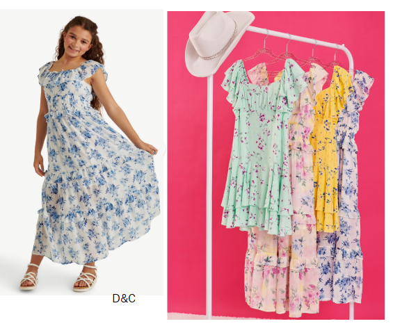 Justice Girls Maxi Dress, Sizes XS – XLP