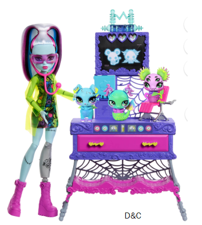 Monster High Frankie Stein Make-A-Monster Pet Doll Playset, 30+ Accessories for Countless Pet Combos