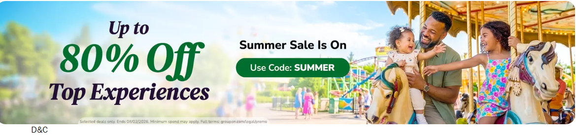 Upto 80% off on TOP Experiences