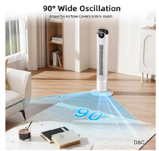 Antarctic Star 36-Inch Quiet Oscillating Tower Fan with Remote and Washable GrilleShipped and sold by Antarctic Star