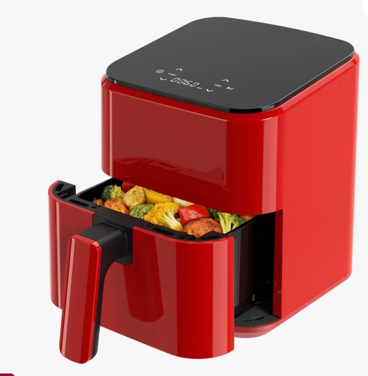3.2 Quart Air Fryer with Viewing Window & 304 Stainless Steel Coating