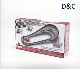 Disney and Pixar Cars NASCAR Lane Change Race Playset with 2 Toy Vehicles, Includes Lightning McQueen