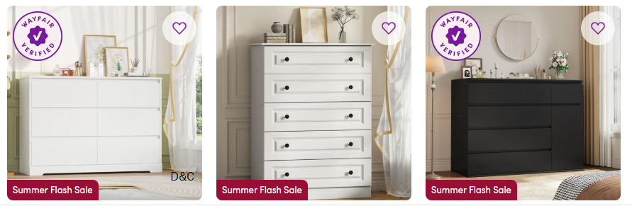 Drawer Dressers Up to 65% off!