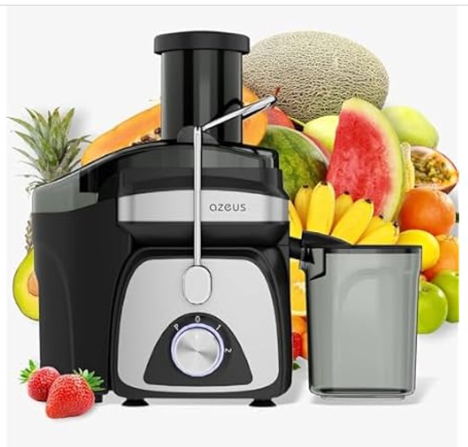 AZEUS Centrifugal Juicer Machine | High-Yield Juice Extractor with Titanium Blades & Easy Clean Design