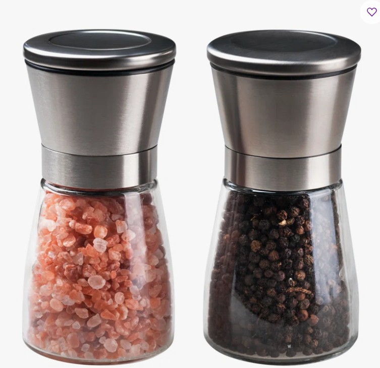Deiss Pro Salt and Pepper Mill Set with Adjustable Ceramic Rotor