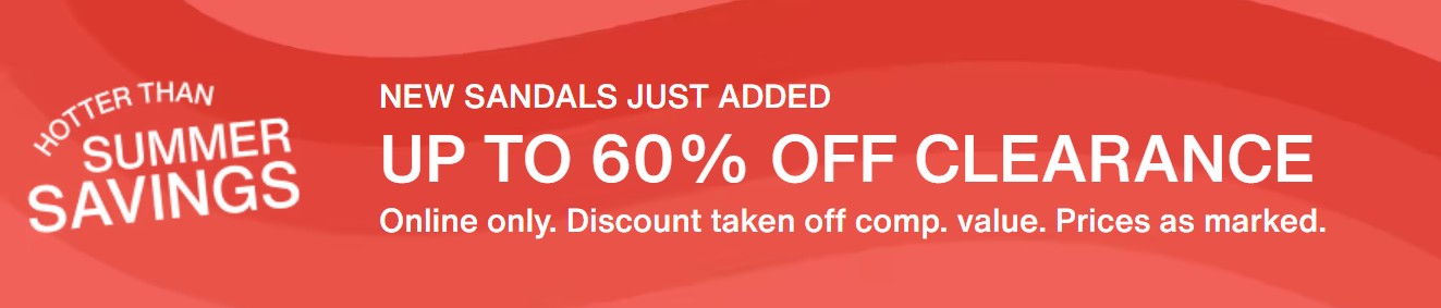 DSW Summer Clearance Sale! upto 60% OFF!