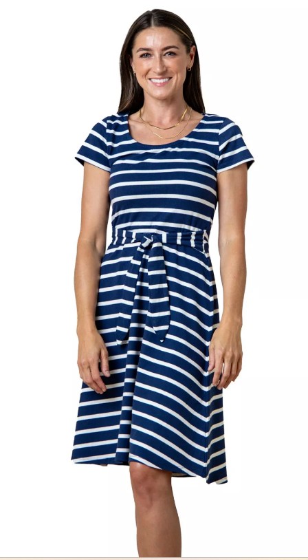 Women’s Hope and Henry Organic Cotton Tie-Waist Knit Dress