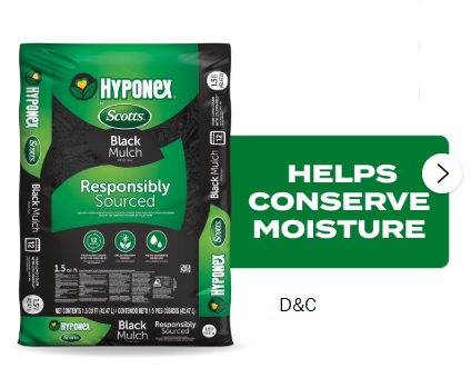 Hyponex by Scotts Black Mulch, for Landscapes and Gardens, 1.5 cu. ft.