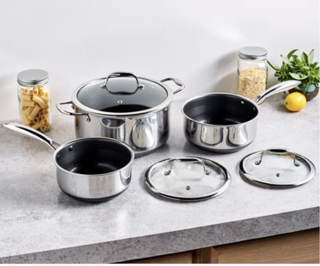 HexClad Hybrid Nonstick 6-Piece Pot Set
