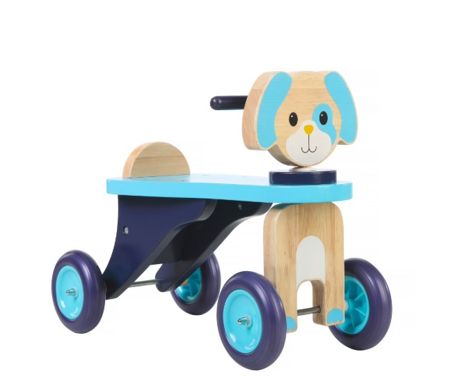 Dynacraft Wooden Puppy Push Ride-on Toy for Toddlers, Ages 18 Months to 3 Years, 1 Count