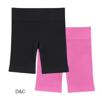 Athletic Works Girl’s Ribbed Biker Short, 2-Pack, Sizes 4-18