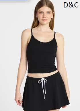 Women’s Cozy Sleepwear Cami and Skort Set, 2-Piece