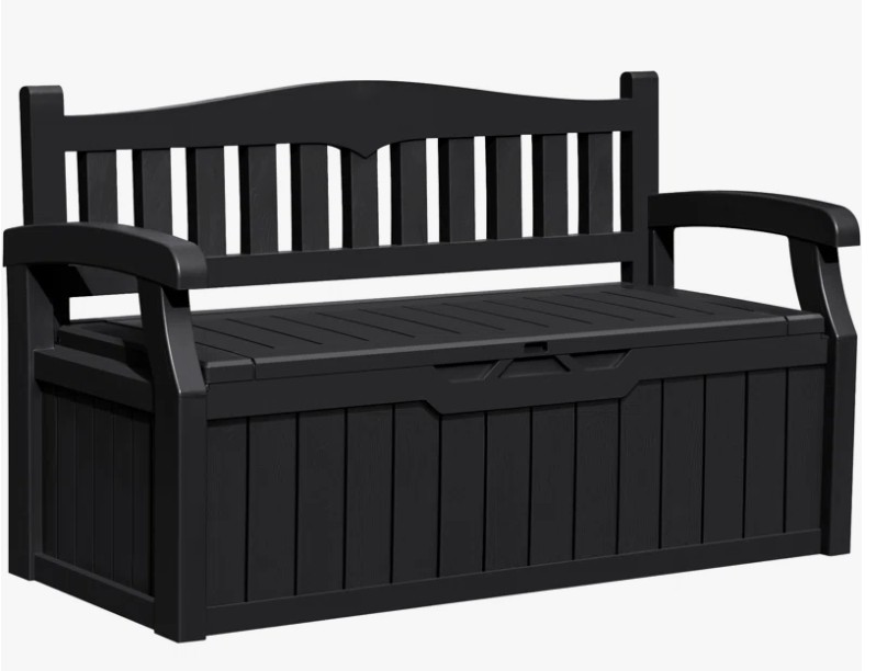 80 Gallon Storage Bench for Patio Furniture, Porch Decor and Outdoor Seating