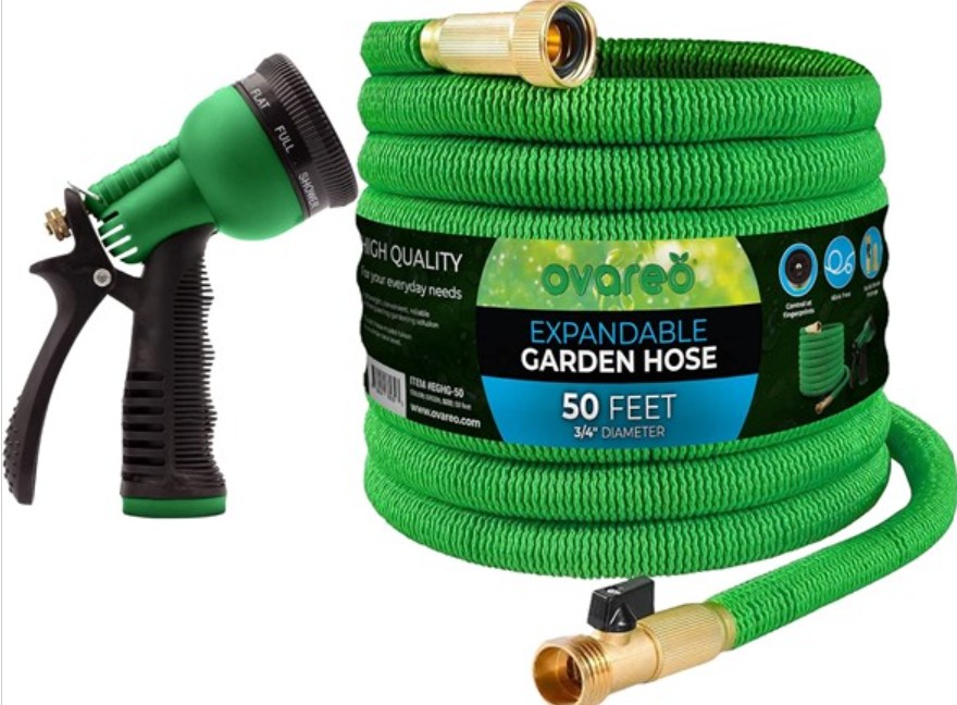 Expandable Garden Hose 50ft w/ Nozzle