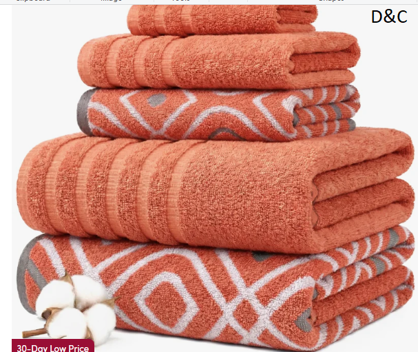 Modern Threads Oxford 6-Piece Yarn Dyed Jacquard & Solid Towel Set