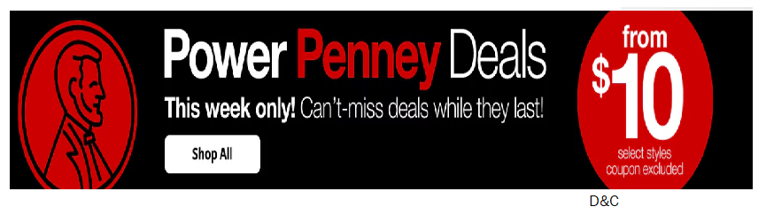 JCPenny Power Penny Deals