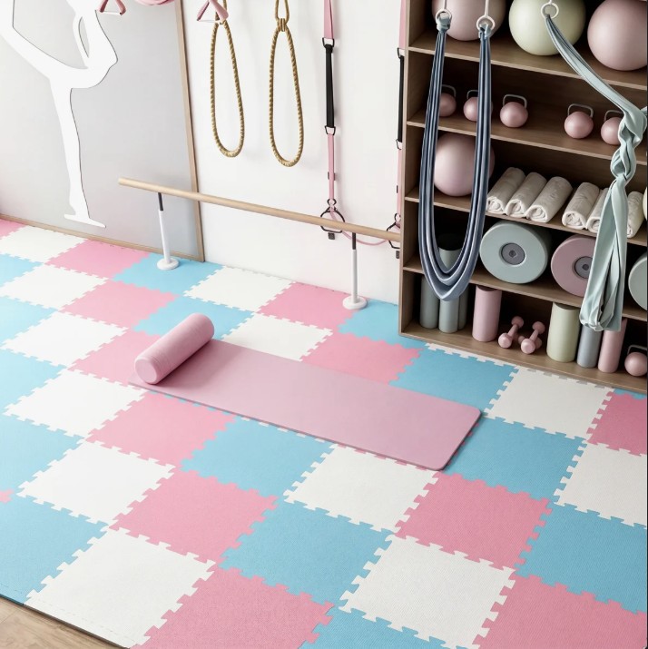 35.4” W X 71” L Interlocking Foam Playmat, Crawling Mat, Floor Mats for Baby Playroom or Gym (Set of 18)
