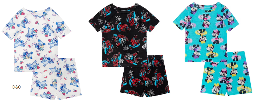 Character Toddler Tee and Shorts Viscose Pajama Set, 2-Piece, Sizes 12M-5T