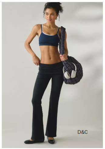 Nike Sportswear Chill Knit Mini-Rib Foldover Flared Leggings