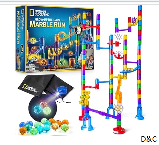 Nat’l Geographic Glow Marble Run 115pc