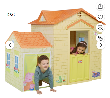 Little Tikes Peppa Pig Playhouse Indoor & Outdoor with Working Doors and Tunnel for Boys and Girls Ages 3+